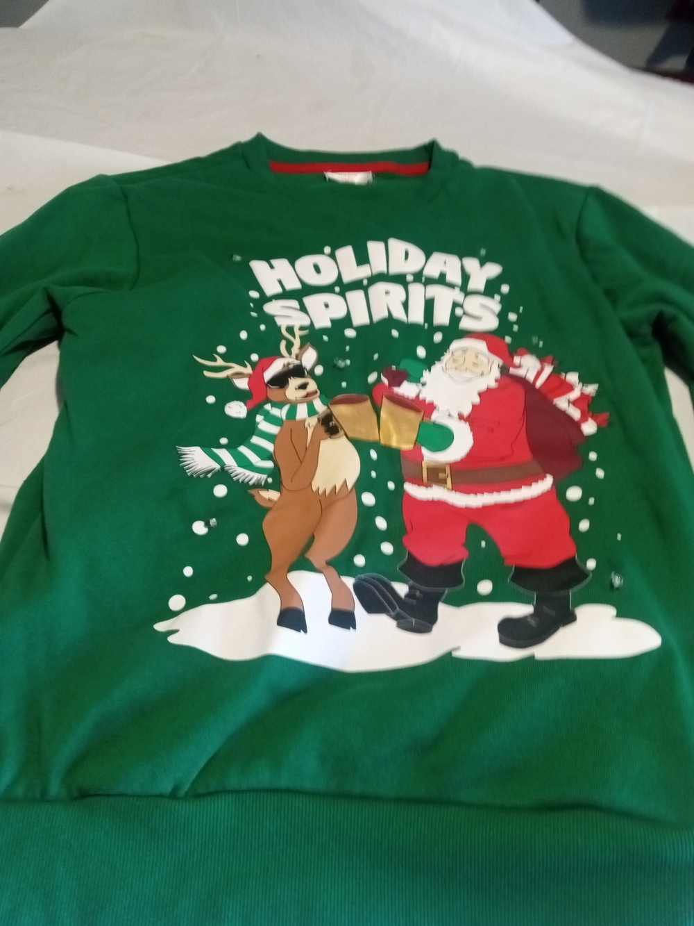 Holiday Spirits Green Kids' Graphic Sweatshirt
